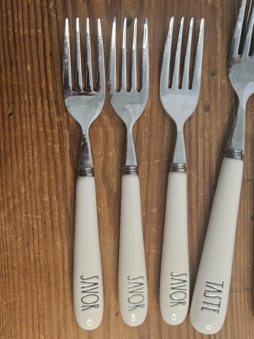 Rae Dunn White Stainless Flatware Set - Assorted Spoons, Forks & Knives - 14 - Picture 2 of 10